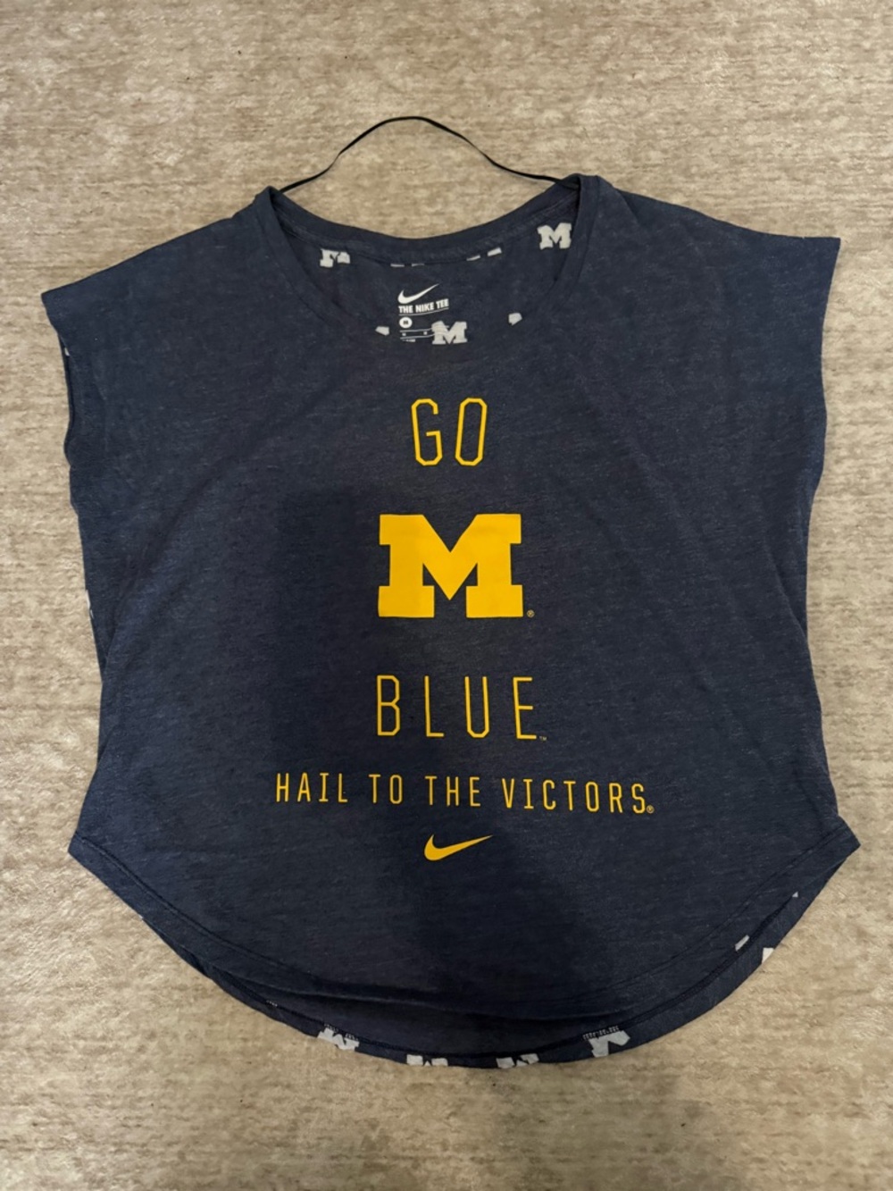 Nike Navy and Yellow University Graphic Tee